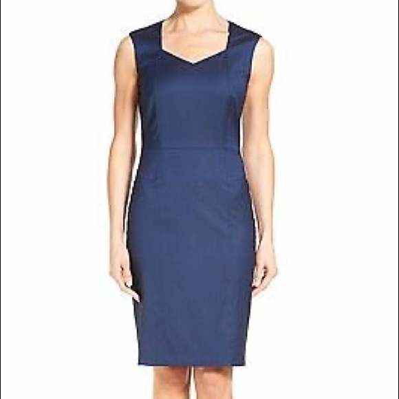 Hugo Boss ‘Delura’ Blue Sheath Dress